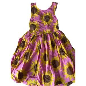 Mini Boden Pink and Yellow Sunflower Dress